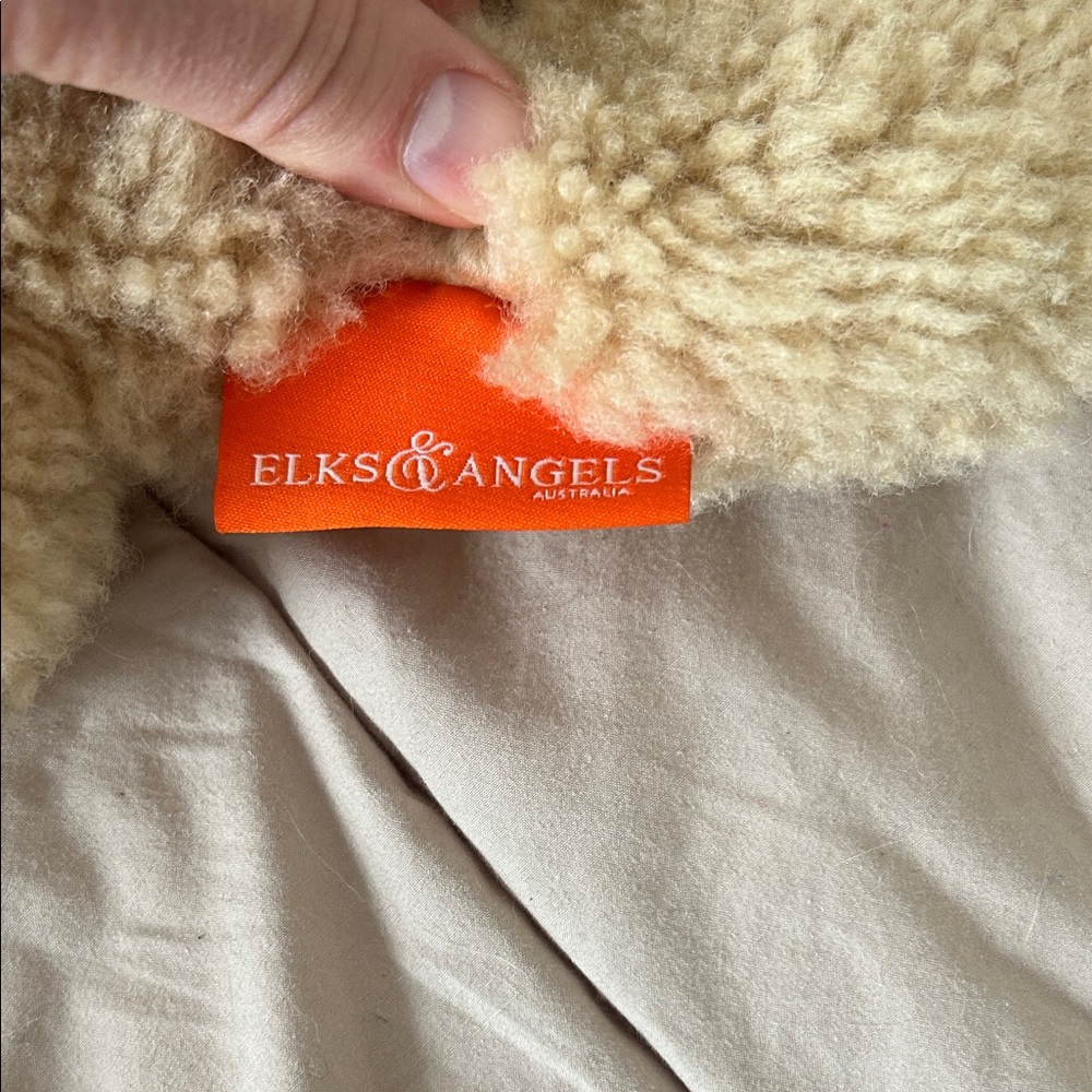 Adorable 100% Australian sheepskin teddy bear pillow in Honey - Picture 4 of 9